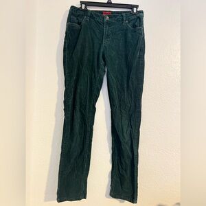 green low rise corduroy pants
